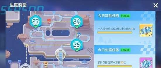 跑跑卡丁车关于排位赛生涯任务的问题说明